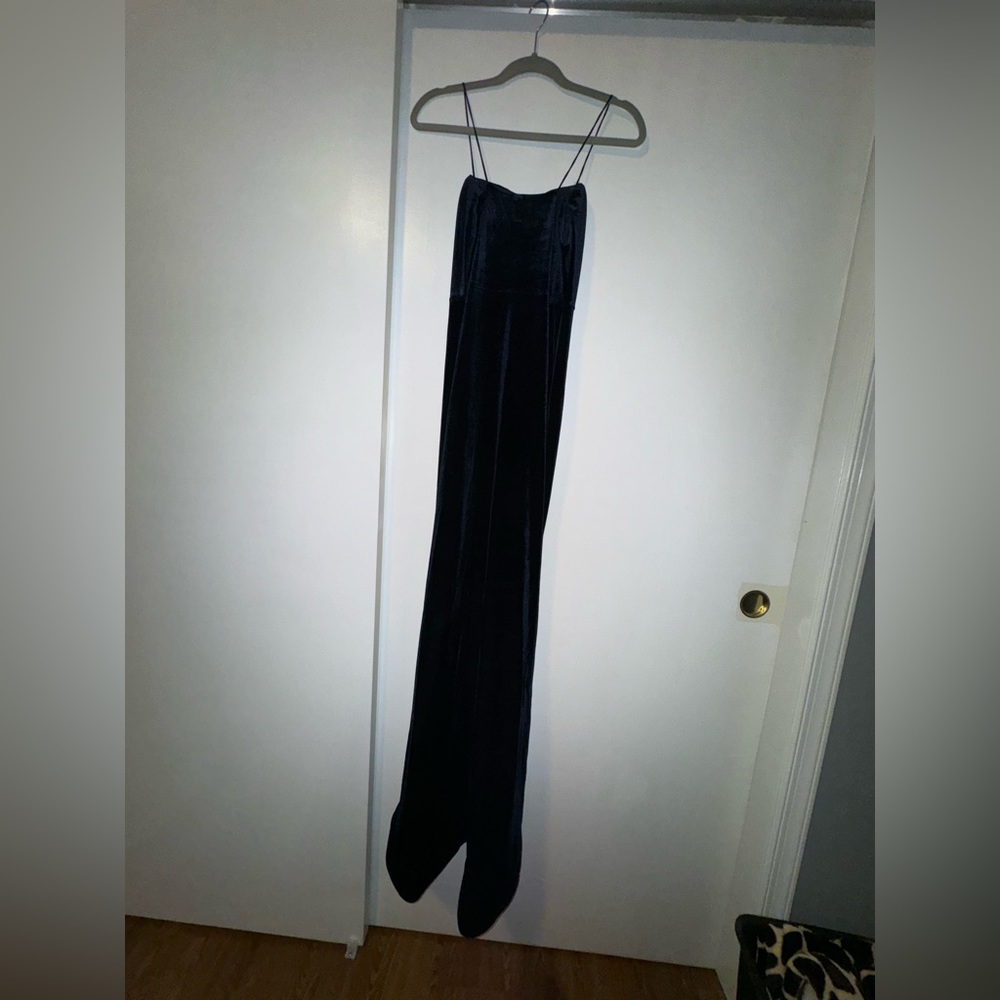 WINDSOR NAVY VELVET DRESS
